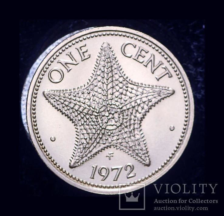 Багамские о-ва 1 цент 1972 Unc из набора
