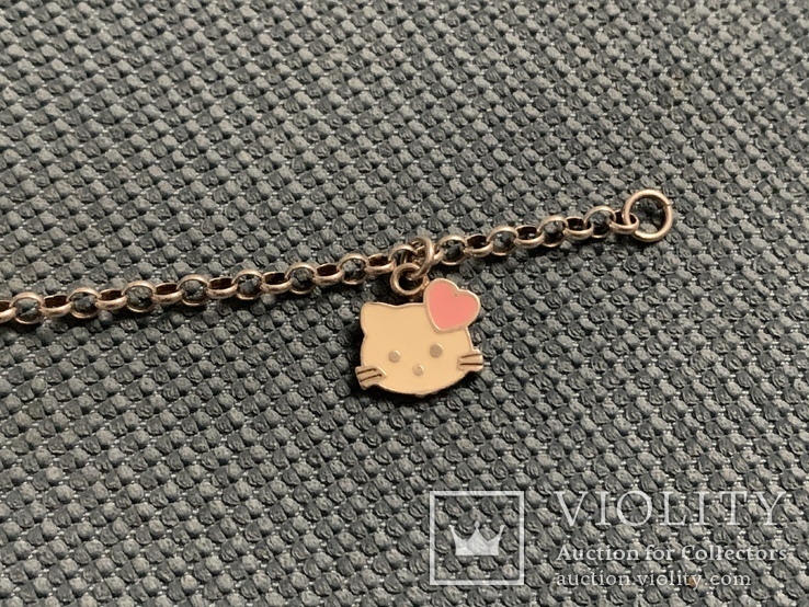 Брасле Hello Kitty Серебро 925, фото №3