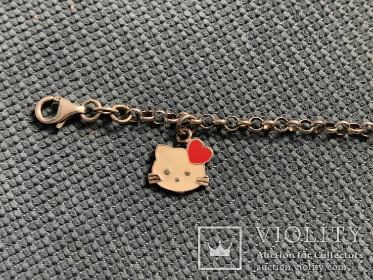 Брасле Hello Kitty Серебро 925, фото №5