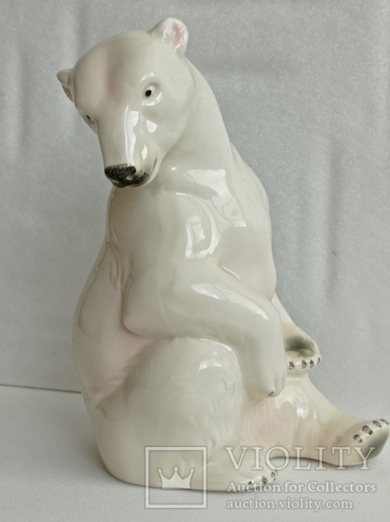 "Белый медведь сидящий" Липпельсдорф ГДР, фото №3