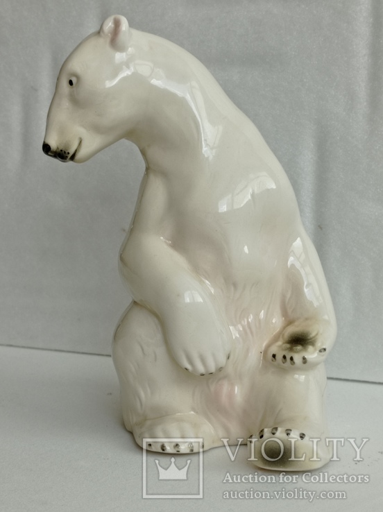 "Белый медведь сидящий" Липпельсдорф ГДР, фото №6