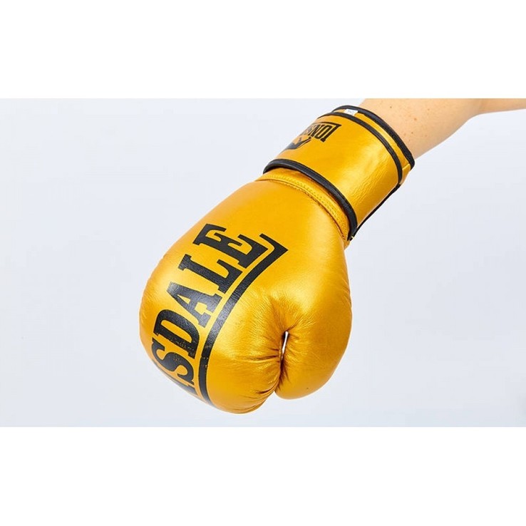 Перчатки боксерские кожаные на липучке Lonsdale 12 oz, фото №4