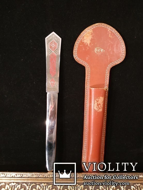 Винтажный нож для бумаги в родном кофре/Клеймо/Германия, фото №4