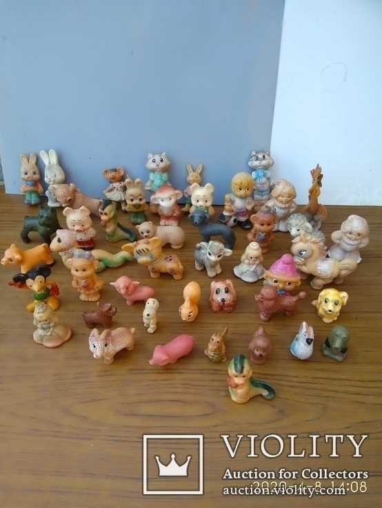 Коллекция 45 шт цельно резиновых игрушек СССР, фото №2