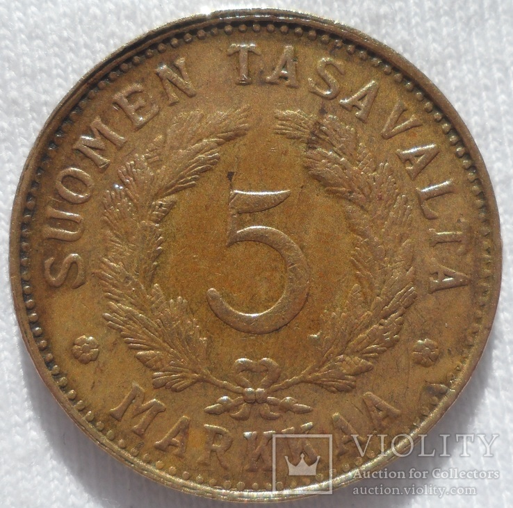 Финляндия 5 марок 1949, фото №2