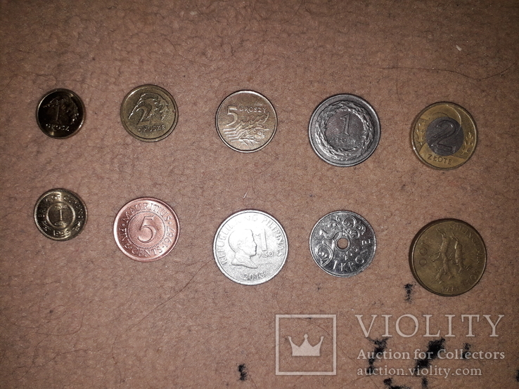 Монеты Польша,Гаяна,Мавритания,Танзания,Норвегия, Филипины., фото №2