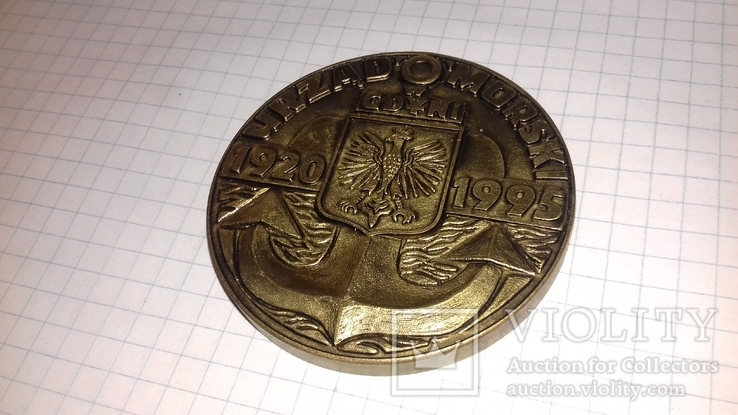 Настольная памятная медаль Польша .Морская тема., фото №4