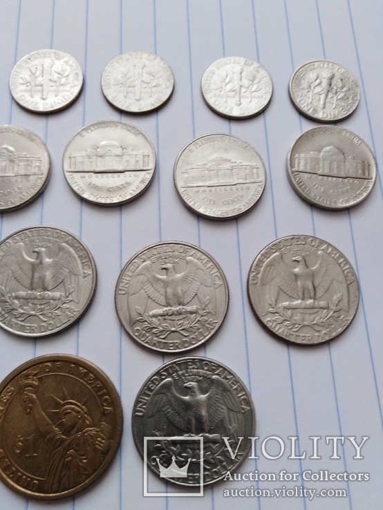 Монеты США разных наминалов, фото №3