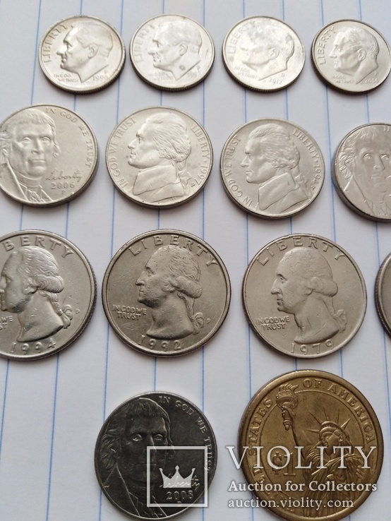 Монеты США разных наминалов, фото №9