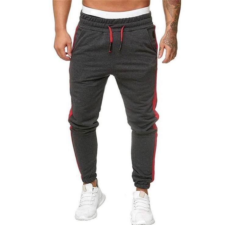 Мужские облегающие спортивные штаны для бега, повседневные на шнуровке, 2020, photo number 2