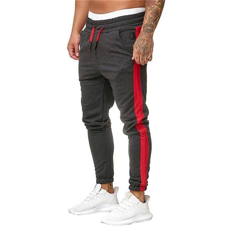 Мужские облегающие спортивные штаны для бега, повседневные на шнуровке, 2020, фото №3