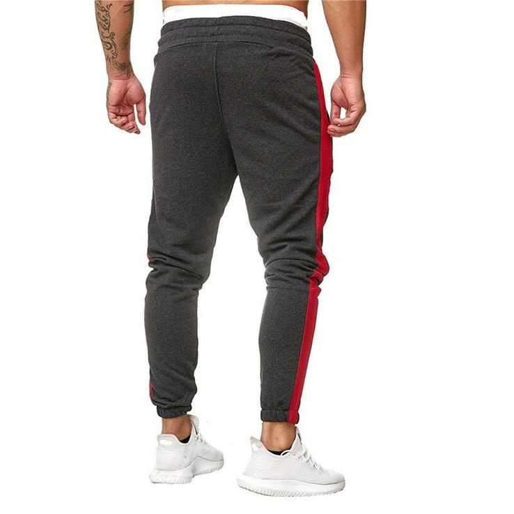 Мужские облегающие спортивные штаны для бега, повседневные на шнуровке, 2020, фото №4