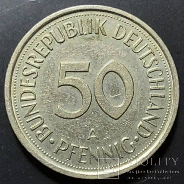 ФРГ. 50 пфеннигов 1990г. A (монетный двор Берлина)