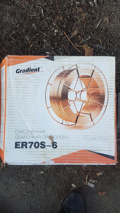 Омедненная проволока 1.2 мм 15 кг Gradient ER70S-6, фото №2