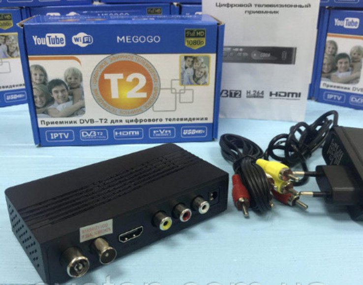 Тюнер T2 MG811 приставка с просмотром YouTube IPTV WiFi HDMI USB MEGOGO, numer zdjęcia 2