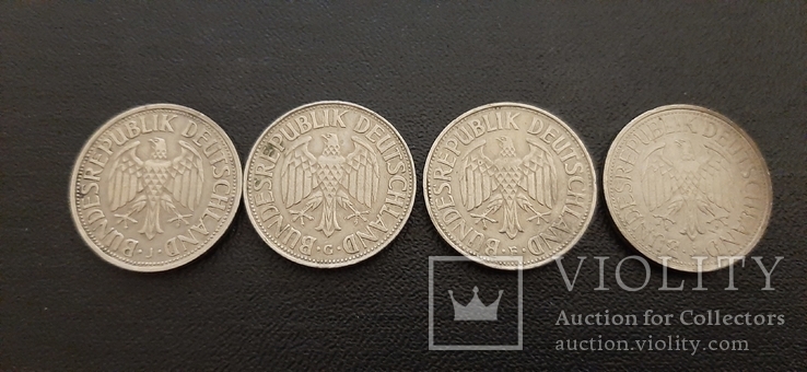 1 марка 1959,1966,1969,1977 годов.Германия., фото №3