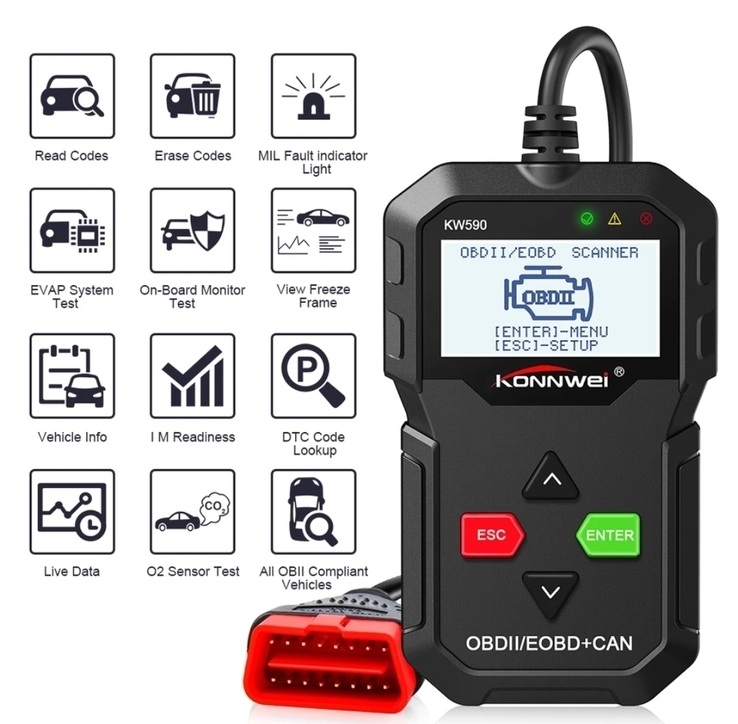 Сканер OBD2 KONNWEI KW590, photo number 6