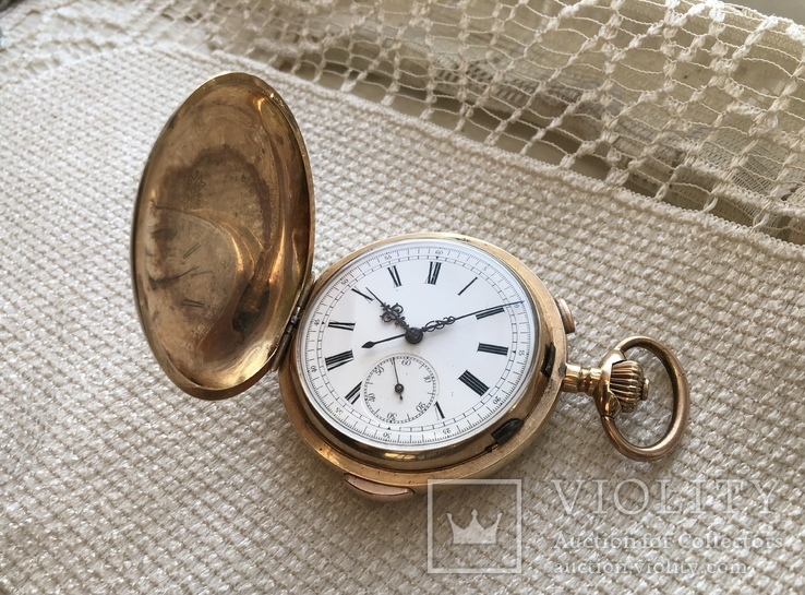 Золотые карманные часы Invicta хронограф Репетир.