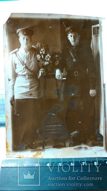 Фото во время отпуска в годы ВОВ. Два военных. 21.08.1944 год, фото №2
