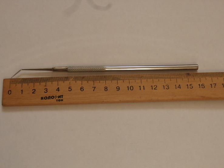 Зонд зубной изогнутый З-105 медицинская сталь, фото №4