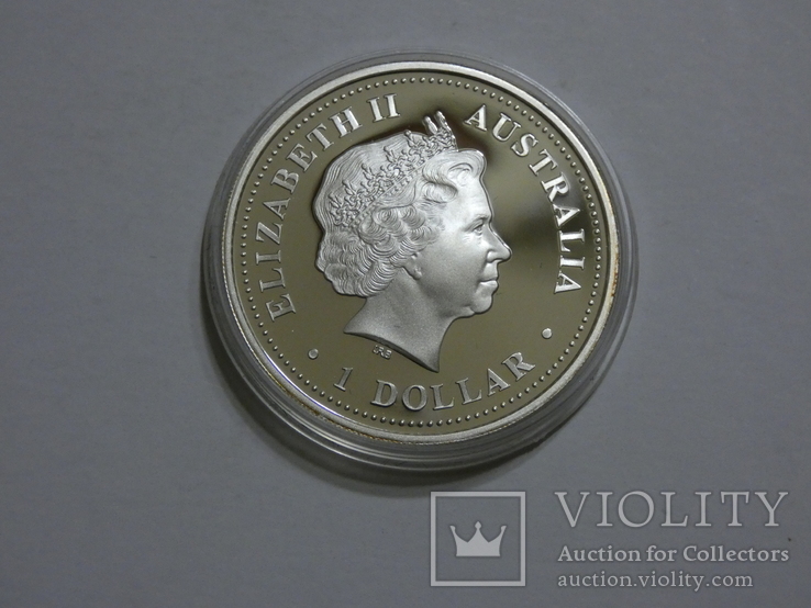 Улуру. Австралия - серебро 999, цветная эмаль,унция, 1 доллар, PROOF, фото №3