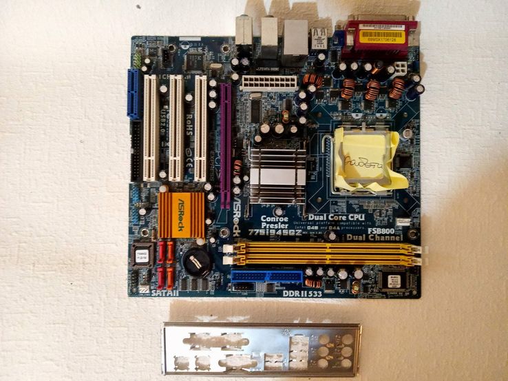 Мат. плата ASRock 775i945GZ PCI-E+SVGA+LAN SATA MicroATX 2DDR2, фото №2