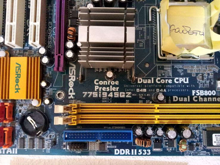 Мат. плата ASRock 775i945GZ PCI-E+SVGA+LAN SATA MicroATX 2DDR2, фото №4