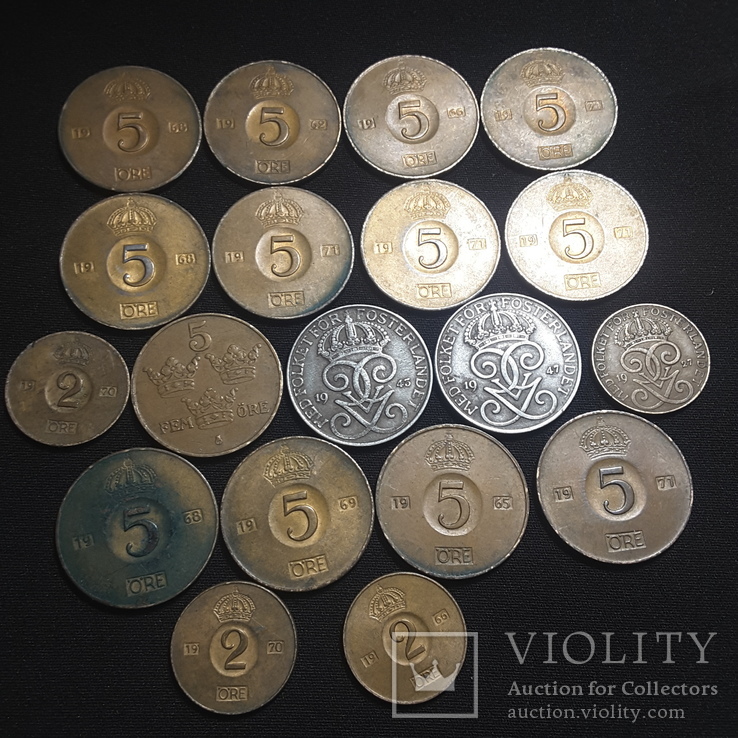 17 монет Швеция, фото №3