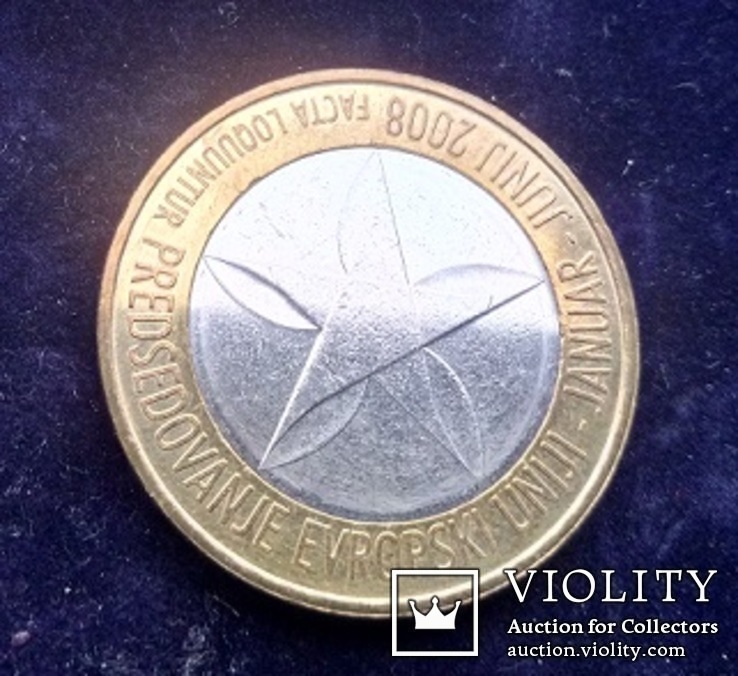 3 евро, Словения, Председательство Словении в Совете ЕС, 2008 г., UNC, фото №3