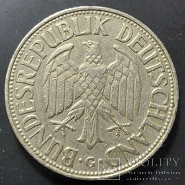 ФРГ. 1 марка 1966г. G (монетный двор Карлсруэ)