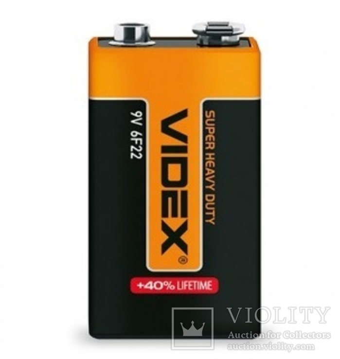 Батарейка Videx 6F22 (Крона) 9V 1 штука