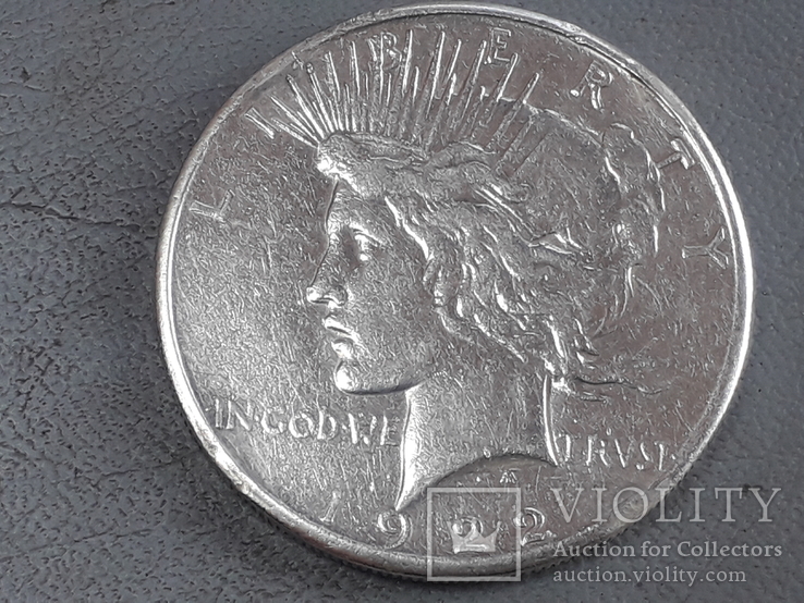 1 доллар, США, 1922 год, S, Peace Dollar, серебро 0.900, 26.73 гр.