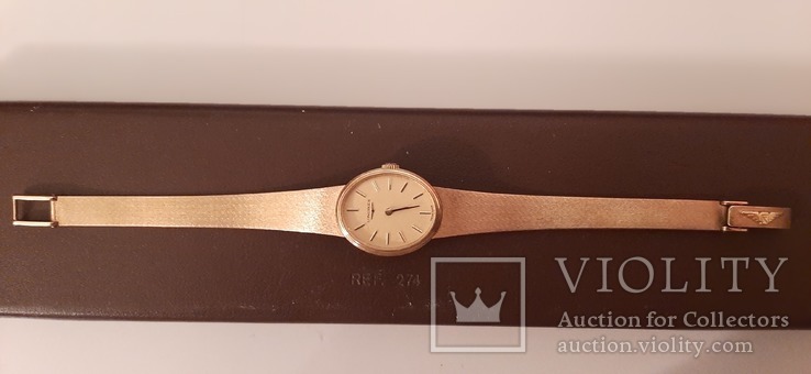 Золотые (585) швейцарские часы Лонжин  (Longines)., фото №3