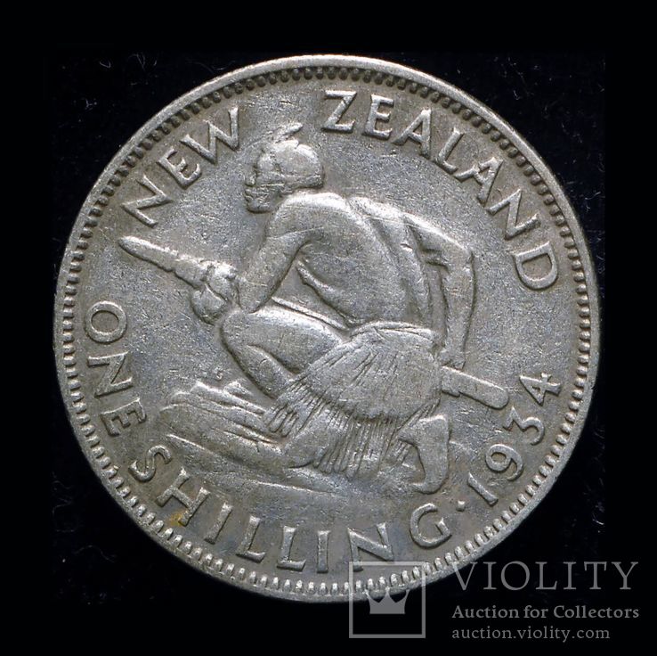Новая Зеландия шиллинг 1934 серебро
