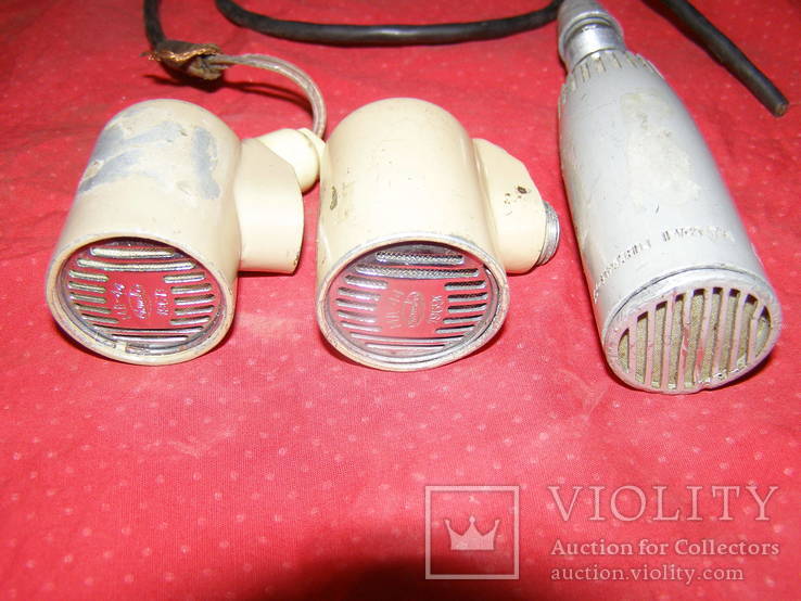 Микрофоны МД-44 1967г.,  МД-44 1969г., МД-52А-III 1974г.