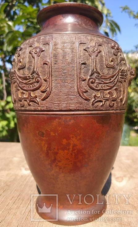 Бронзовая ваза в архаичном стиле, Китай, XIX век., фото №7