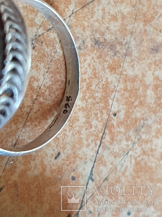 Набор кольцо + серьги. Серебро 925 проба. Размер кольца 19, фото №5