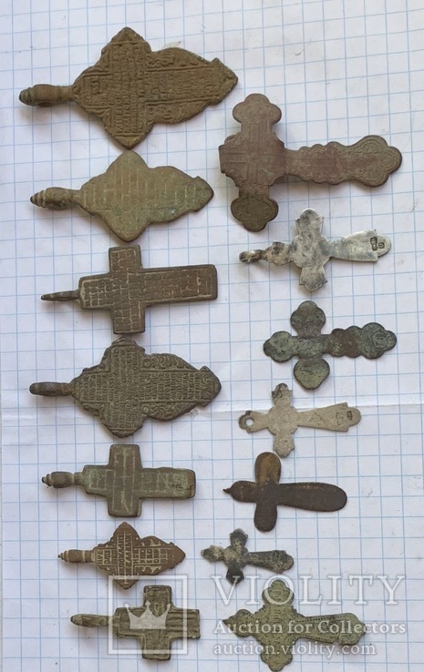 Крестики лепестки ,казацкие, царское серебро с эмалью, фото №3