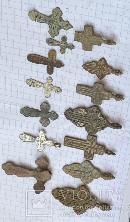 Крестики лепестки ,казацкие, царское серебро с эмалью, фото №11