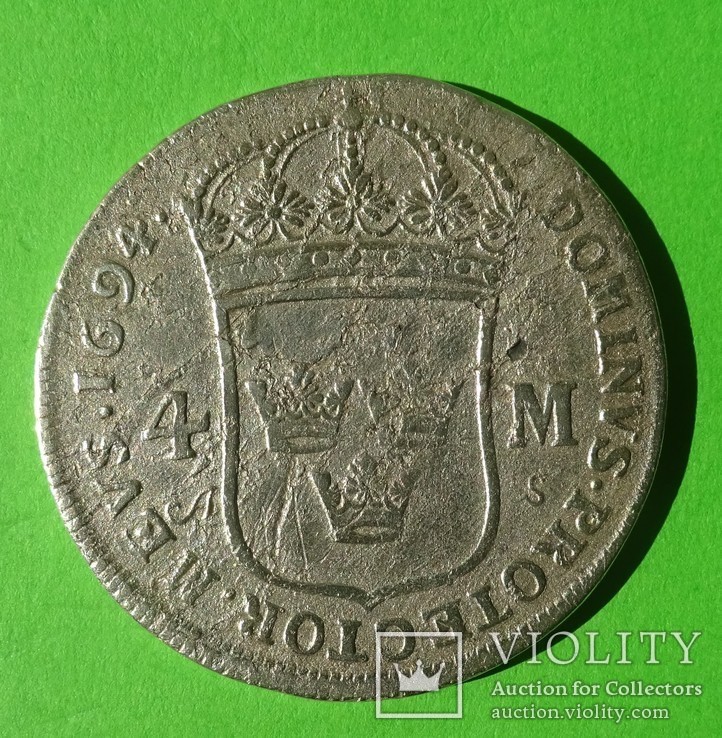 4 марки, Швеция, 1694 год,, фото №3