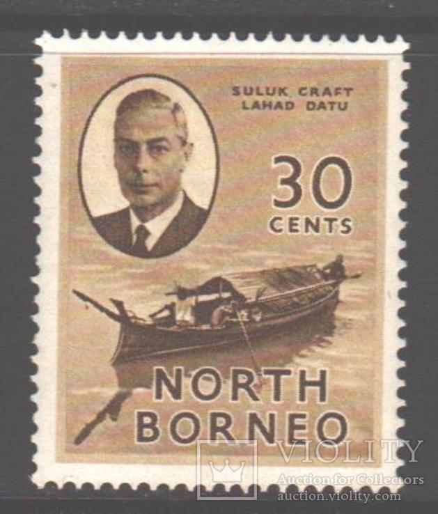 Брит. колонии. 1950. Сев. Борнео, 30 ц. *.