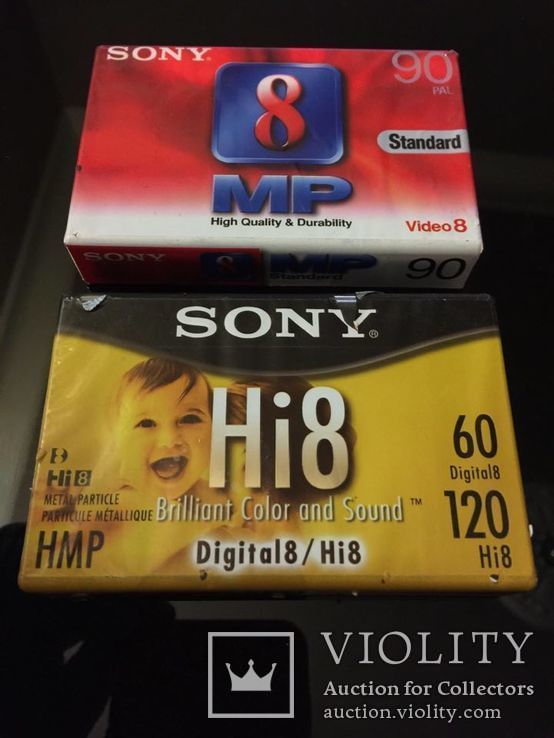 Видеокассеты компактные SONY Video 8, 2 шт.