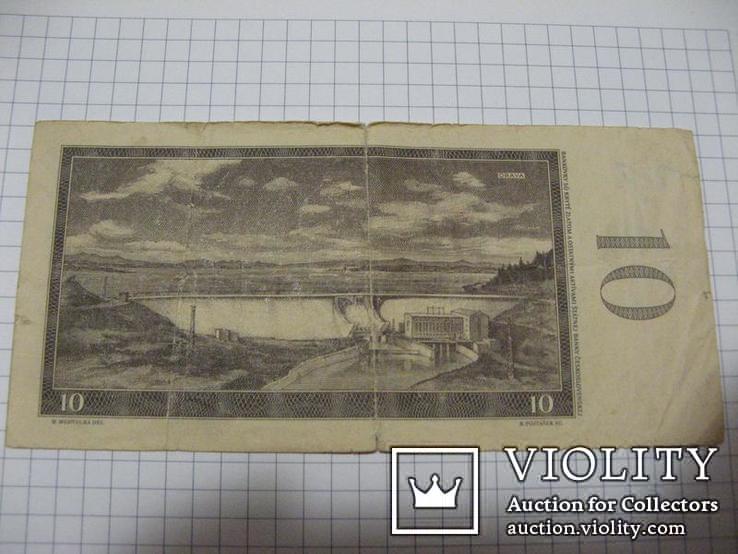 Банкнота 10 крон 1960 года - Чехословакия, фото №3