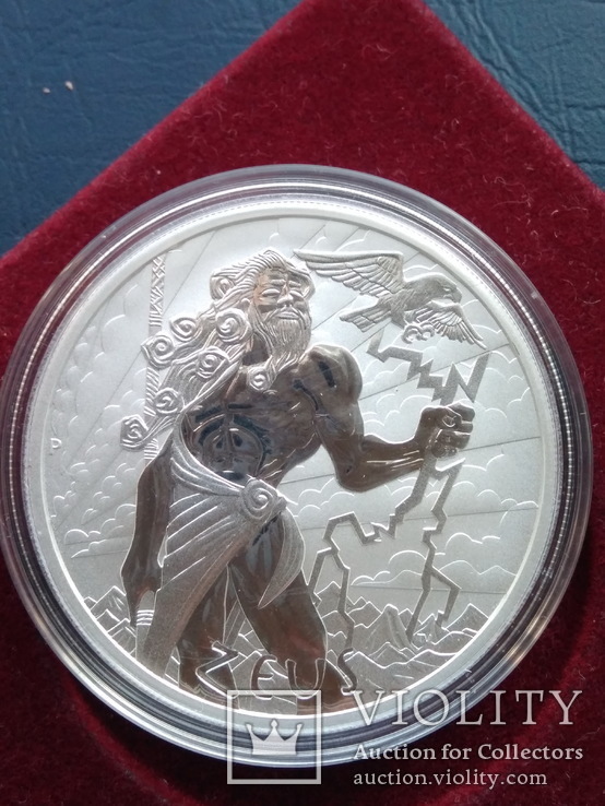 Зевс Первая в серии "Боги Олимпа" Тираж всего 13500 шт! 1oz 999 серебро, фото №3