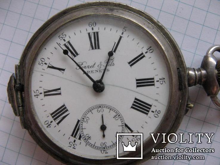 Часы Perret &amp; Fils BRENETS конец 19 века на ходу серебро