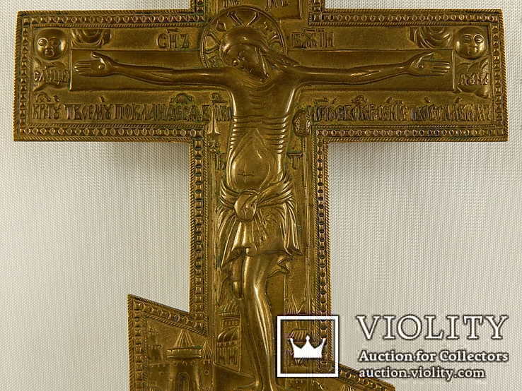 Восьмиконечный православный бронзовый крест., фото №4
