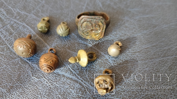 Коллекция старинных Пуговец + старинный Перстень, фото №3