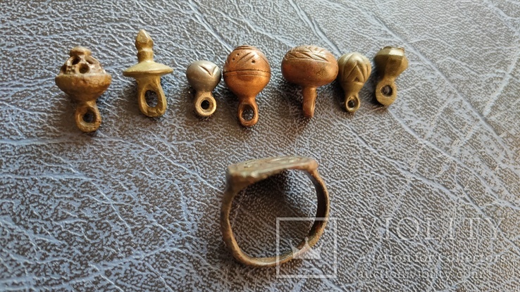 Коллекция старинных Пуговец + старинный Перстень, фото №8