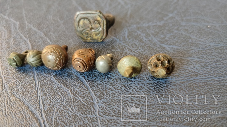 Коллекция старинных Пуговец + старинный Перстень, фото №11