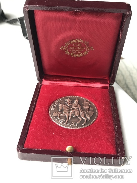 Памятная медаль сберегательному банку Гориции. серебро 800, фото №2